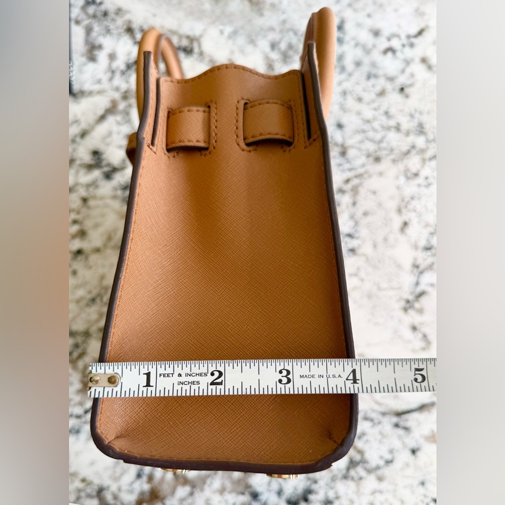 Michael Kors Signature Brown and Tan Dillon Small Satchel - Picture 14 of 14